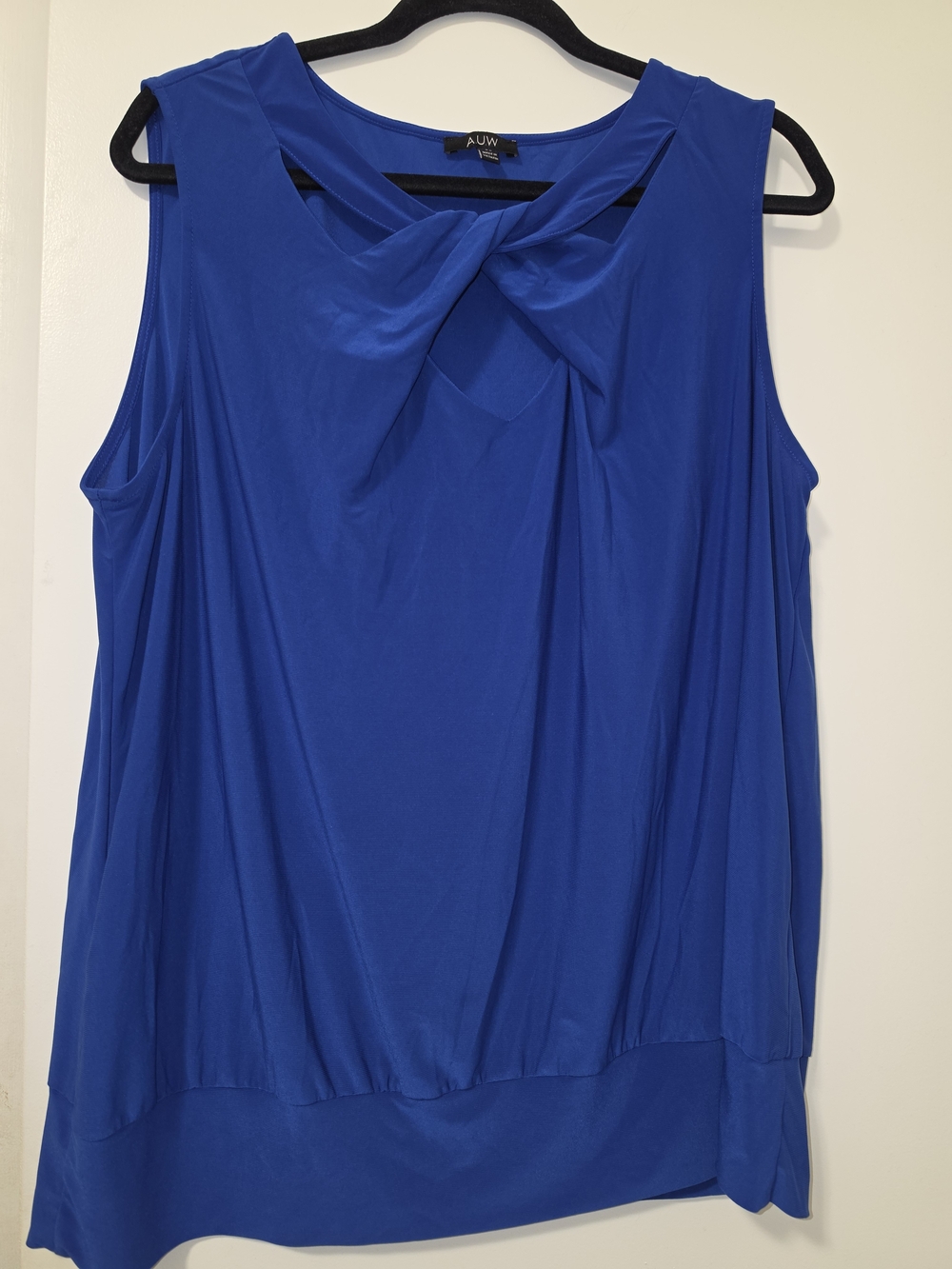 Royal Blue Twist-Front Sleeveless Tank
